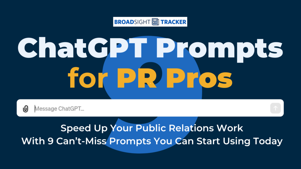 Cover of PDF revealing 9 ChatGPT Prompts for public relations work